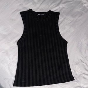 Fancy Zara Ribbed Tank Shirt - M